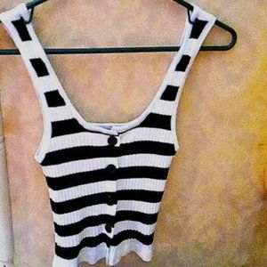 Junior's Striped Crop Top